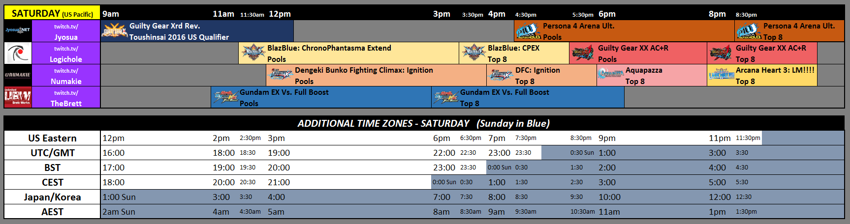 EVO 2016 Planning Streams AnimeEVO2
